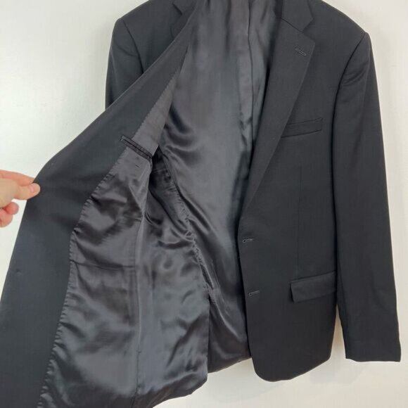 Ellie Tahari Men’s 41L Black Classic Fit Suit Jacket 2 Button Work Chic Formal - Picture 13 of 14